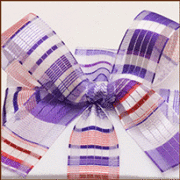 ラッピング 用品 リボン チェック柄 オーガンジー