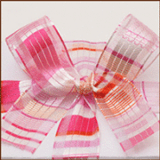 マドラスチェック柄オーガンジーリボン・10m【ラッピング協会】