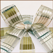 ラッピング 用品 リボン チェック柄 オーガンジー