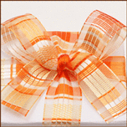ラッピング 用品 リボン チェック柄 オーガンジー