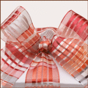 ラッピング 用品 リボン チェック柄 オーガンジー