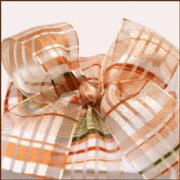 ラッピング 用品 リボン チェック柄 オーガンジー