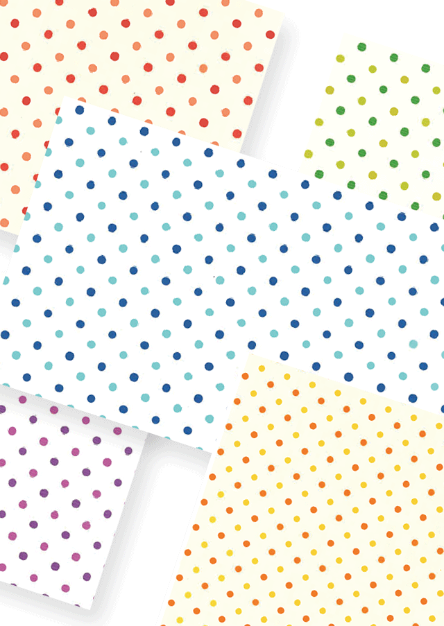ドット柄2カラー包装紙