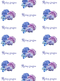 あじさい,油絵タッチ,の紫陽花,とポップ,英文字,柄,包装紙,ラッピング協会