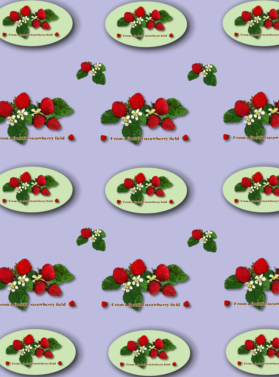 いちご,イチゴ,苺,柄,包装紙,北欧風,いちご畑