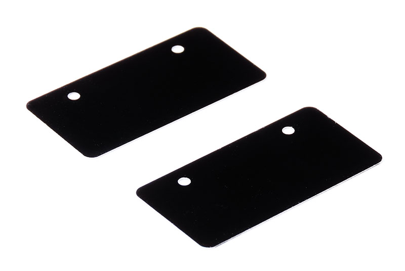 ナンバープレート用アルミベース 32x16mm(2pcs) WRAP-UP NEXT（ラップ
