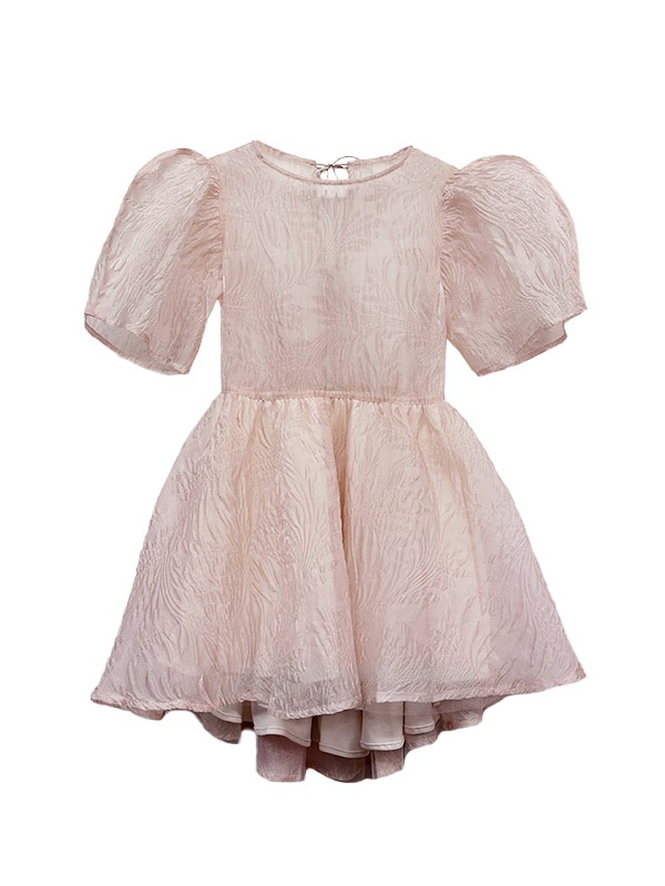 HONEY MI HONEY オーガンジーチュニック HONEY MI HONEY｜jacquard puff sleeve tunic