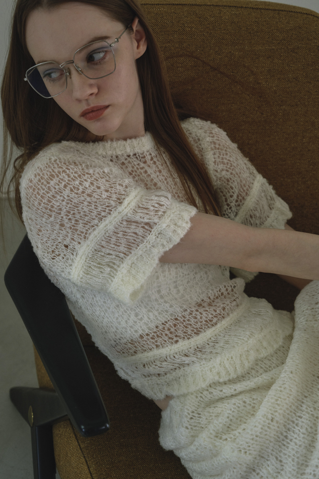 HONEY MI HONEY｜プードルクロシェニットトップス｜さりげない甘さを