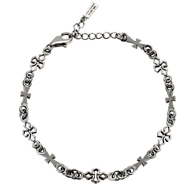 ブレスレット メンズ シルバー925 sv925 銀 テンプル クロス b6036-b
