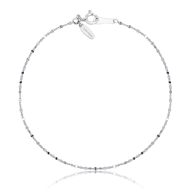 チェーン ブレスレット pt850 プラチナ ペタル 幅 1.2mm 約 0.6g 長さ