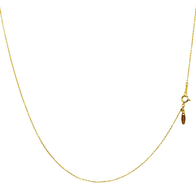 ゴールド チェーン ネックレス 18金 K18 丸アズキ 幅 1.1mm 約 2.2g