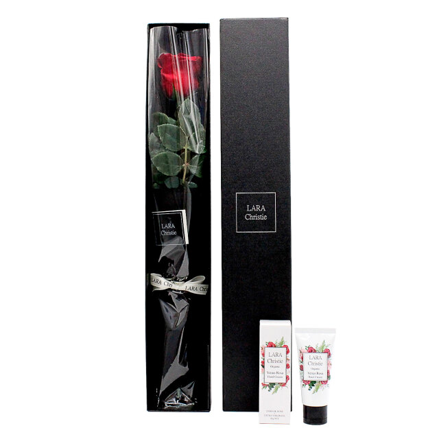 一輪薔薇 プリザーブドフラワー ハンドクリーム ギフトセット lf52