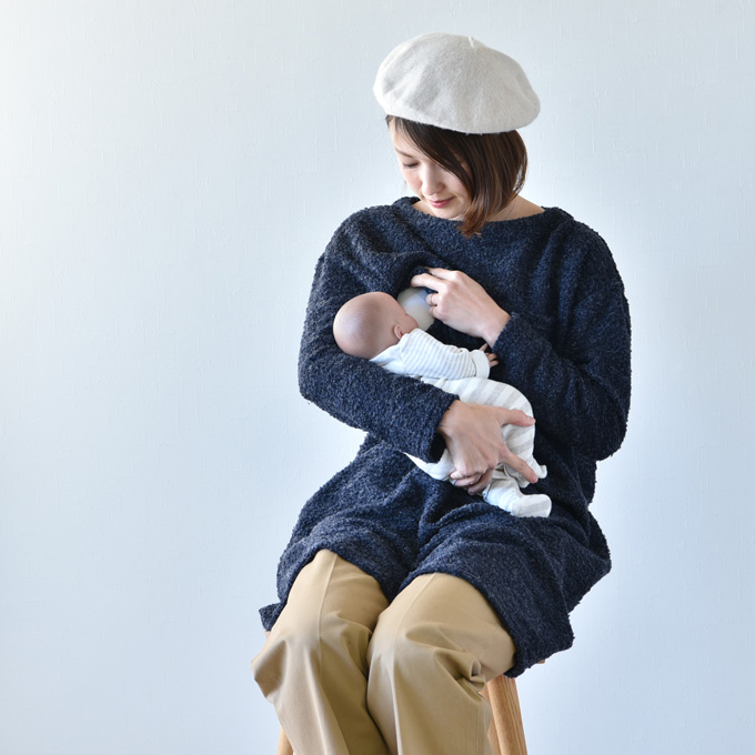 Pearls パールズ 授乳服 マタニティ ワンピース ニット