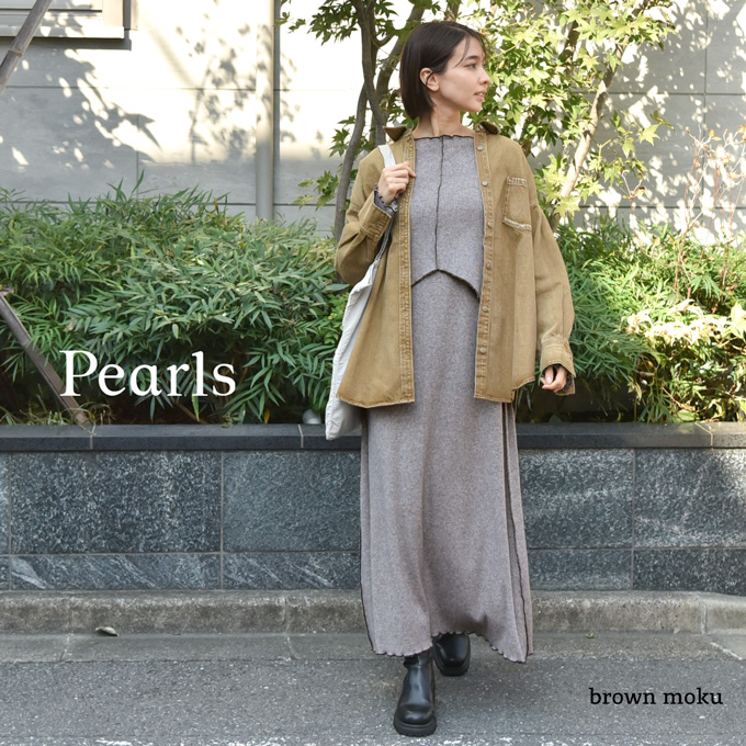 授乳服 マタニティ ルームウェア 秋冬 マキシワンピース マタニティパジャマ 部屋着 長袖 Pearls パールズ