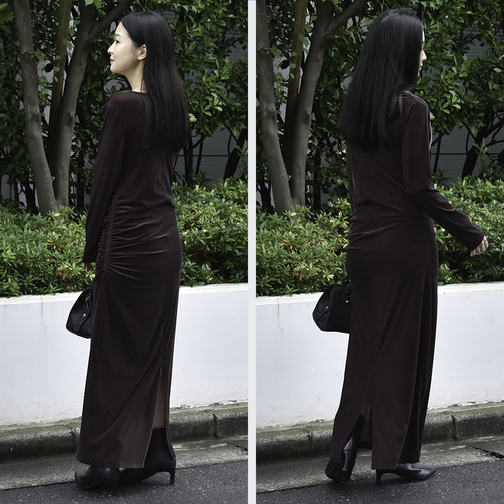 授乳服 マタニティ ワンピース ドレス シアー ベロア カシュクールデザイン シャーリング ストレッチ 授乳口 フォーマル 入学式 入園式 卒園式 結婚式 記念写真 フォト ロング丈 長袖 春 秋 妊婦服 産前産後 おしゃれ 可愛い かっこいい パールズ Pearls
