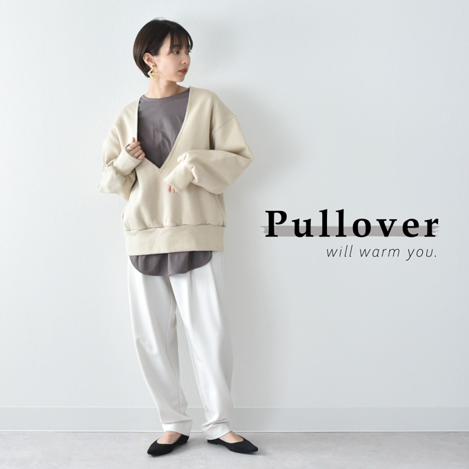 授乳服 マタニティ トップス 裏起毛 冬 暖かい 秋冬 スウェット 長袖 カジュアル オーバーサイズ トレーナー Pearls パールズ