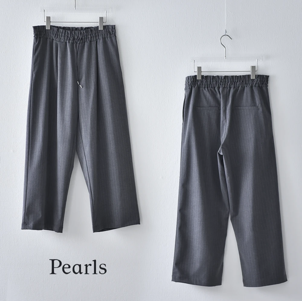 マタニティ通販パールズ マタニティ ピンストライプワンドパンツ