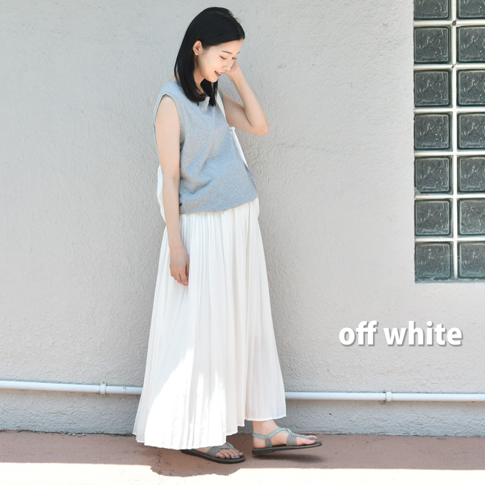 マタニティ スカート ロング プリーツ マキシ 産後兼用 春夏 ボトム ボトムス ウエスト調節 ゴム シャーリング 接触冷感 黒 白 ブラック ホワイト イエロー 産前 産後 臨月 オシャレ 可愛い Pearls パールズ
