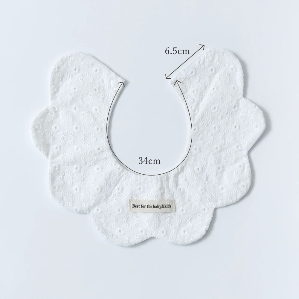 送料無料 ベビースタイ スタイ レース 防水 女の子 男の子 赤ちゃん 子供 よだれかけ よだれカバー お食事スタイ 360 スナップボタン かわいい オシャレ コットン 綿100％ 保育園 パールズ Pearls