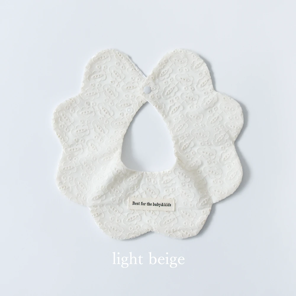 送料無料 ベビースタイ スタイ レース 防水 女の子 男の子 赤ちゃん 子供 よだれかけ よだれカバー お食事スタイ 360 スナップボタン かわいい オシャレ コットン 綿100％ 保育園 パールズ Pearls