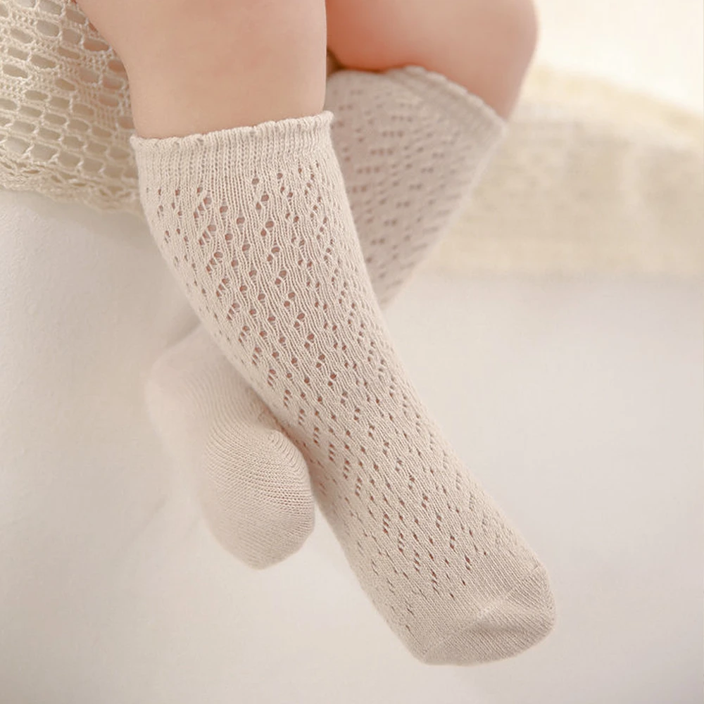 ベビー キッズ ソックス 靴下 ハイソックス レース編み シンプル 女の子 男の子 赤ちゃん 子ども ベビーソックス おしゃれ オシャレ 可愛い ギフト フォーマル 結婚式 誕生会 お宮参り 出産祝い 保育園 幼稚園 0ヶ月～1歳 Pearls パールズ