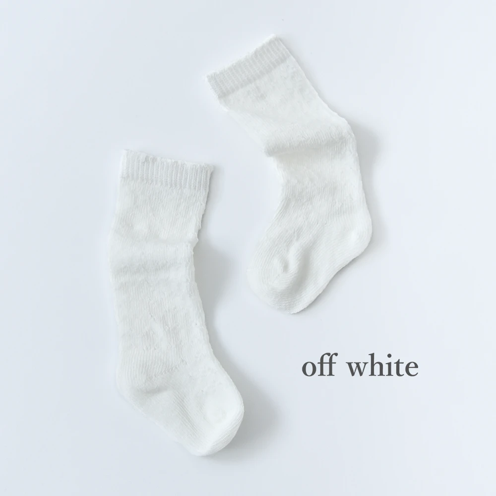 ベビー キッズ ソックス 靴下 ハイソックス レース編み シンプル 女の子 男の子 赤ちゃん 子ども ベビーソックス おしゃれ オシャレ 可愛い ギフト フォーマル 結婚式 誕生会 お宮参り 出産祝い 保育園 幼稚園 0ヶ月～1歳 Pearls パールズ