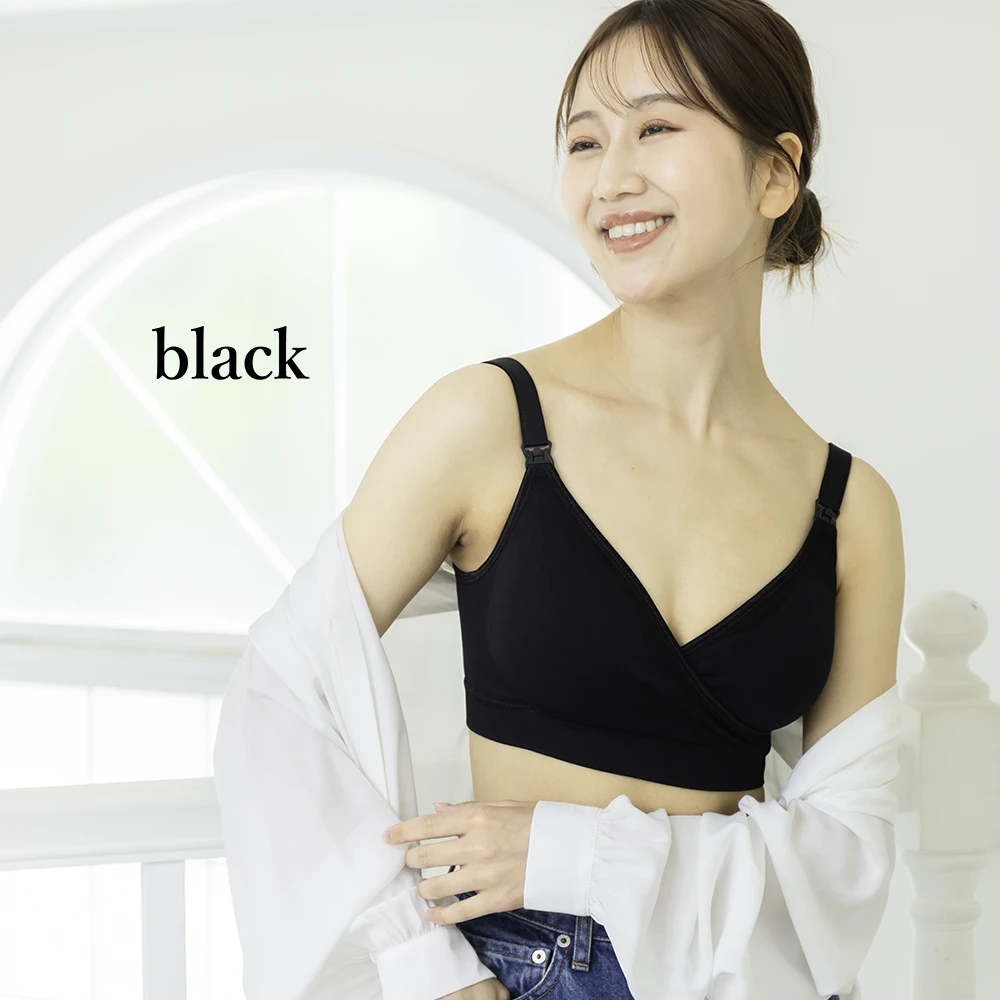 送料無料 授乳ブラ 大きい胸 ノーストレス ストレスフリー ホック 2WAY カシュクール ストラップオープン マタニティ ノンワイヤー 産前産後 育乳 美胸 美乳 マタニティブラ 授乳用 ブラジャー 垂れ防止 黒 ブラック グレー ピンク ベージュ パールズ Pearls