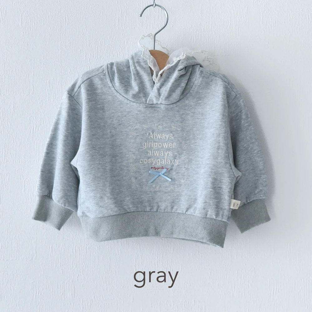 ベビー キッズ トップス フーディー レース ベビー服 キッズ服 上着 子供服 長袖 ガーリー 春秋冬 服 赤ちゃん 女の子 春 秋 冬 オシャレ おしゃれ かわいい 可愛い 73 80 90 100 Pearls パールズ