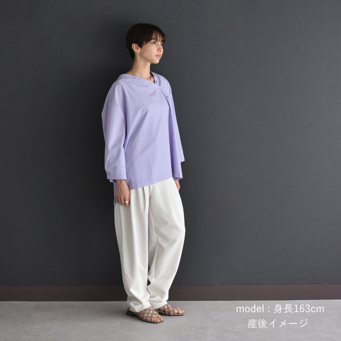 授乳ケープ 授乳服 マタニティ トップス シャツ ブラウス ボタン 春夏 Pearls パールズ