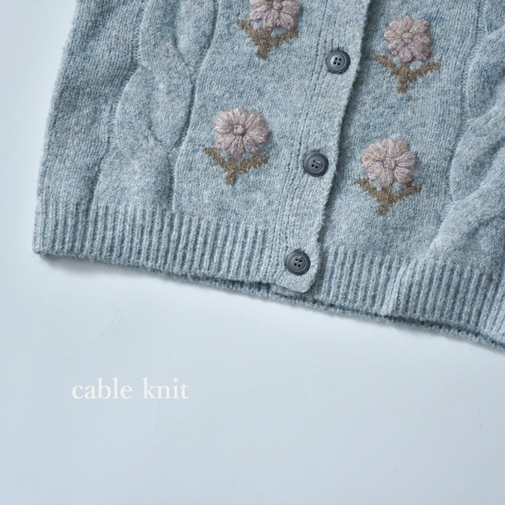 ベビー キッズ トップス ニットカーディガン 防寒 ガーリー ベビー服 キッズ服 上着 Pearls パールズ