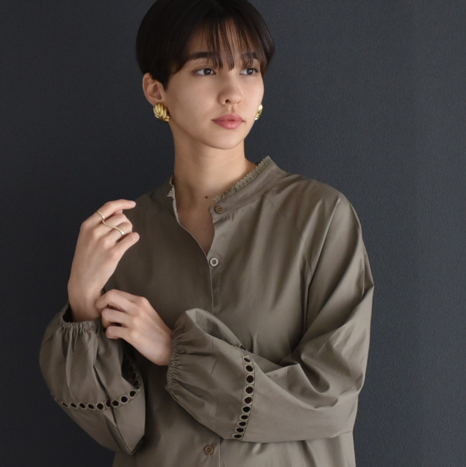 授乳服 マタニティ ティアード ワンピース シャツワンピース Pearls パールズ