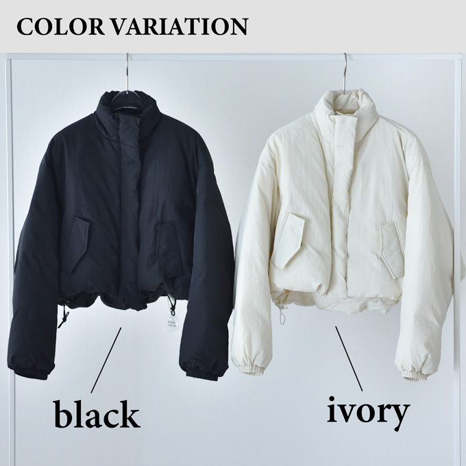 マタニティ マタニティウェア 暖か あったか 防寒 ジャケット ダウン 中綿 コート ブルゾン ショート丈 秋冬 冬 おしゃれ かわいい 可愛い 妊婦 妊婦服 低身長 授乳 産前 産後 臨月 黒 ブラック 白 アイボリー Pearls パールズ