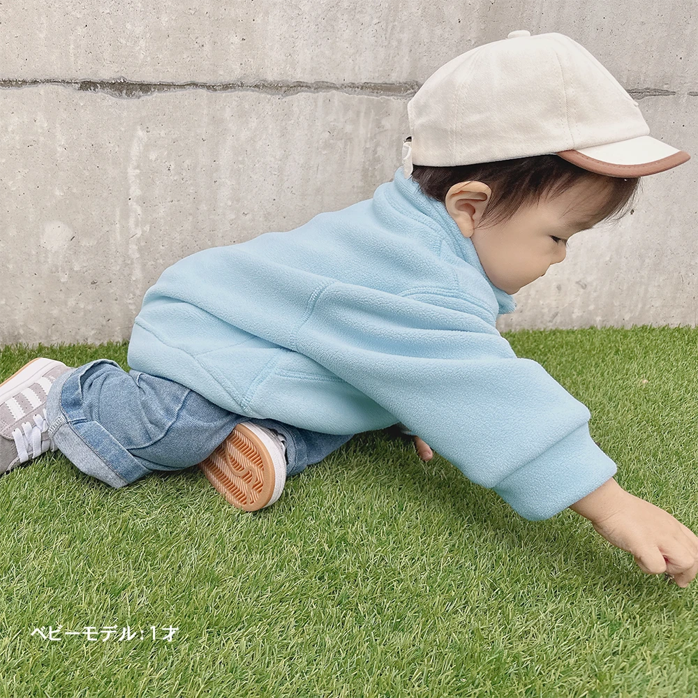 ベビー キッズ トップス ブルゾン 防寒 フリース マシュマロフリース ベビー服 キッズ服 上着 子供服 長袖 アウトウェア 秋冬 あったか 暖か ふんわり 服 赤ちゃん 秋 冬 オシャレ おしゃれ かわいい 可愛い 73 80 90 100 Pearls パールズ