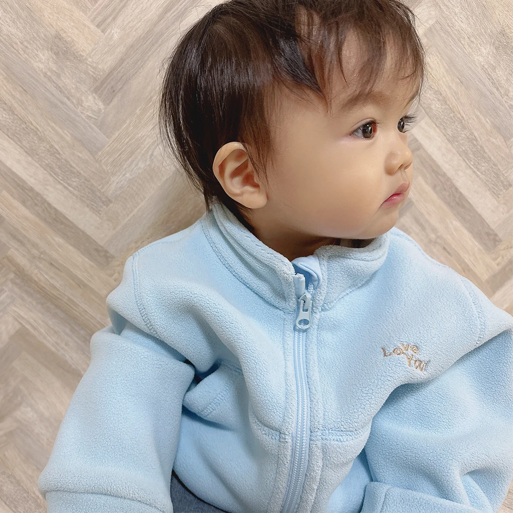 ベビー キッズ トップス ブルゾン 防寒 フリース マシュマロフリース ベビー服 キッズ服 上着 子供服 長袖 アウトウェア 秋冬 あったか 暖か ふんわり 服 赤ちゃん 秋 冬 オシャレ おしゃれ かわいい 可愛い 73 80 90 100 Pearls パールズ