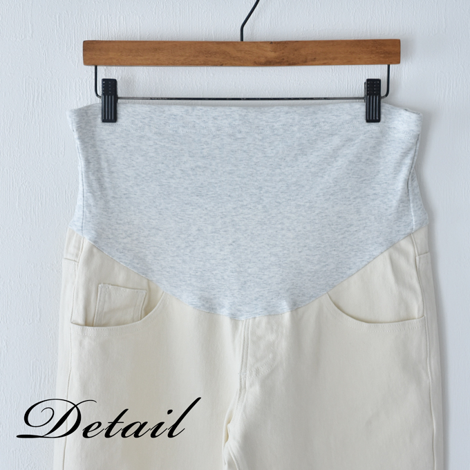 マタニティ マタニティパンツ ツイル テーパード パンツ マタニティズボン 春夏 ボトム 妊娠初期 妊娠後期 臨月 妊婦服 ウエストゴム アジャスター 秋 白 黒 ホワイト ブラック M L XL パールズ Pearls