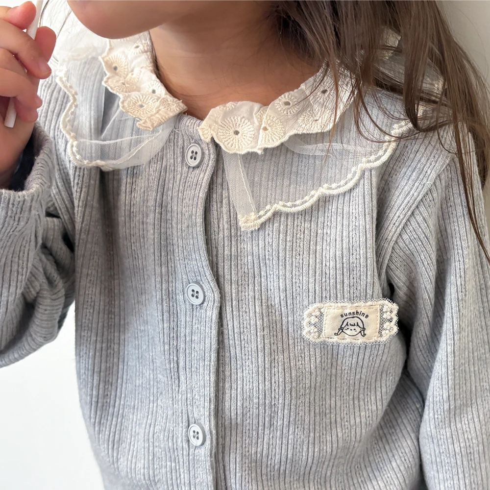 送料無料 ベビー キッズ セットアップ トップス ボトム パンツ ガーリー ベビー服 キッズ服 レース衿 フリル付パンツ 上着 子供服 長袖 春秋冬 女の子 赤ちゃん 春 秋 冬 オシャレ おしゃれ かわいい 可愛い 73 80 90 100 Pearls パールズ