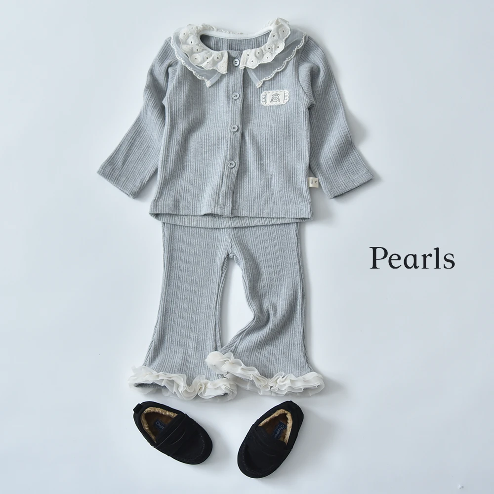ベビー キッズ セットアップ トップス ボトム パンツ ガーリー ベビー服 キッズ服 Pearls パールズ