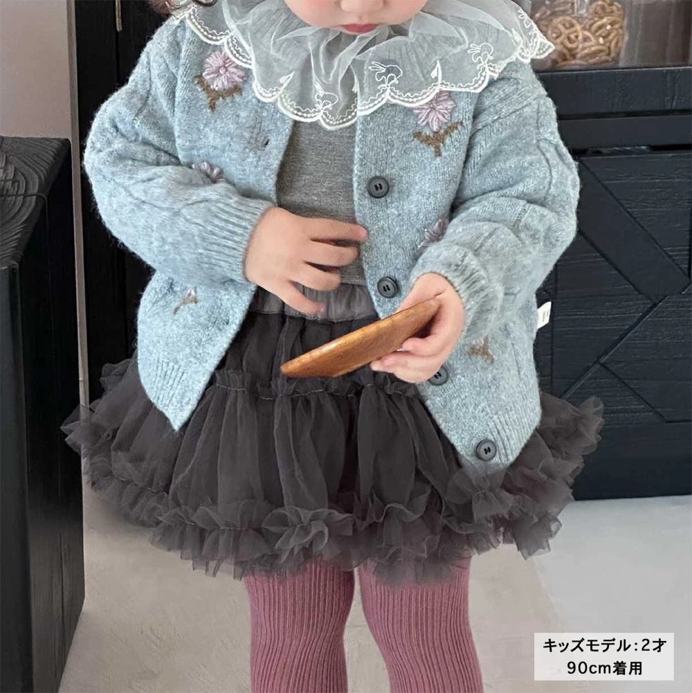 ベビー キッズ スカート チュールスカート ティアード ガーリー チュチュ ベビー服 キッズ服 Pearls パールズ