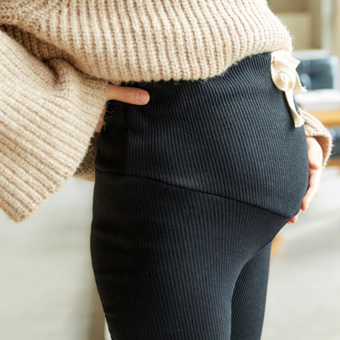 Pearls パールズ マタニティ ボトムス スパッツ リブ