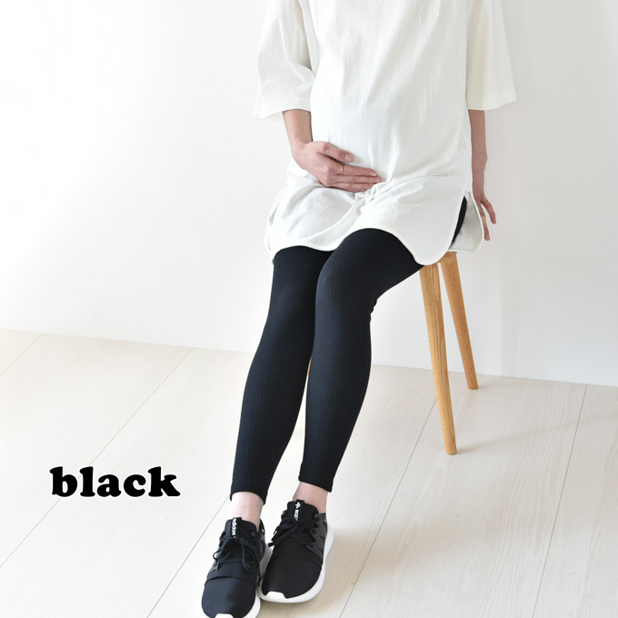 Pearls パールズ マタニティ ボトムス スパッツ リブ