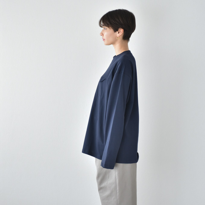 マタニティ トップス Tシャツ 長袖 丸首 クルーネック インナー カットソー チュニック Pearls パールズ