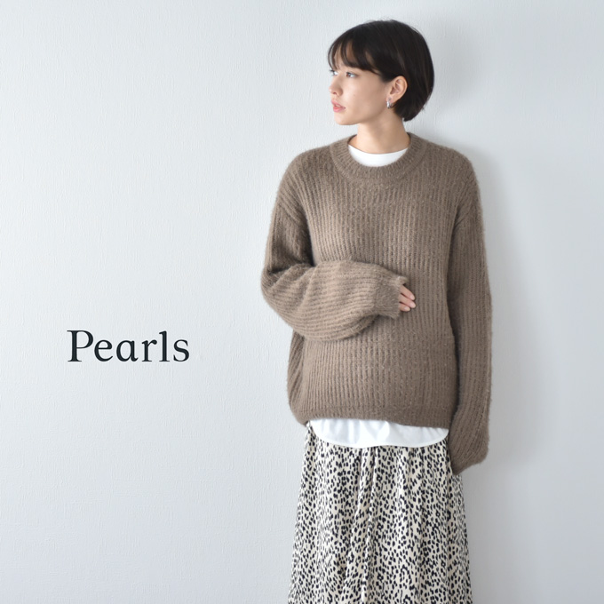 マタニティ 授乳服 ニット モヘア セーター 授乳ロンT セット 秋冬 冬 暖か トップス Pearls パールズ