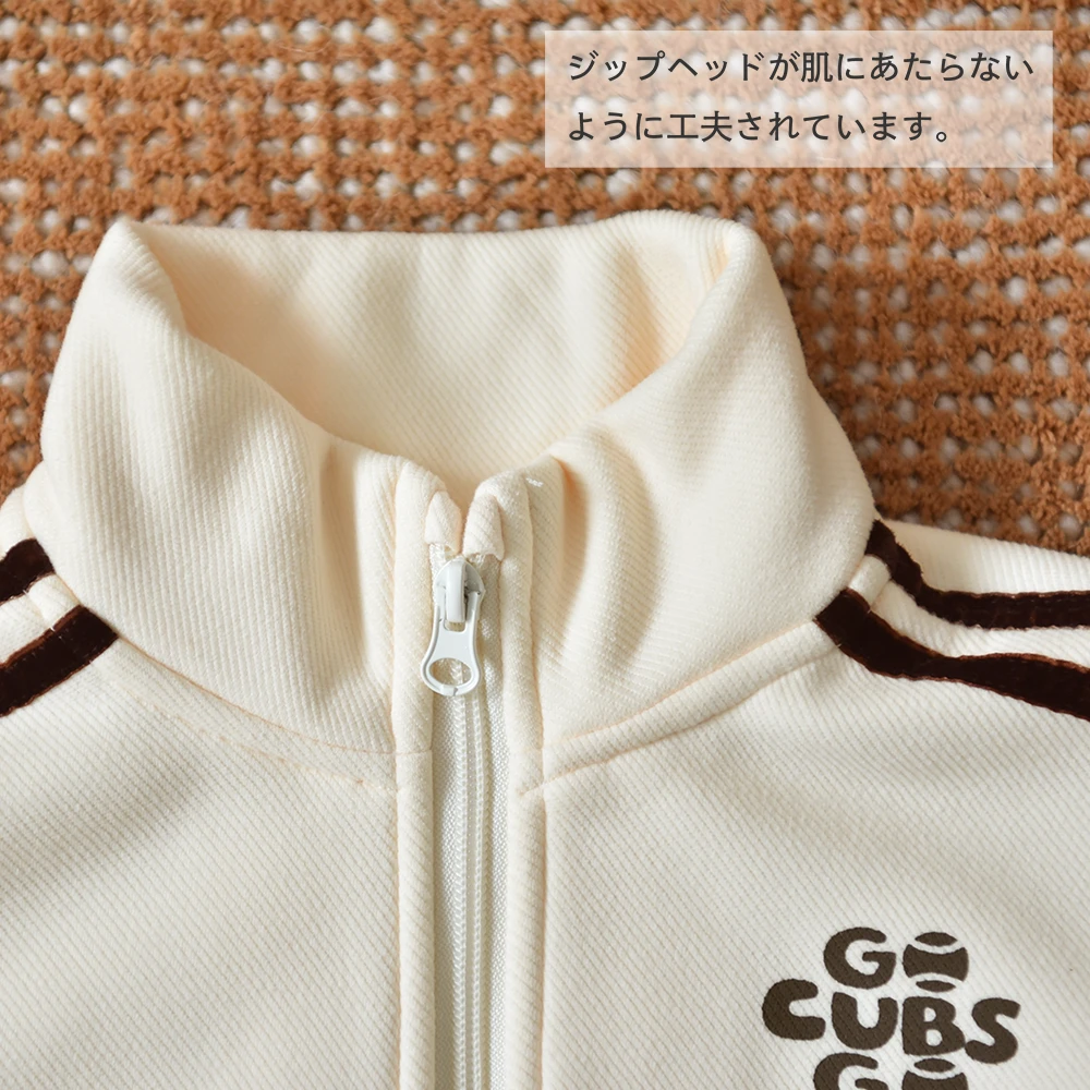 ベビー キッズ トップス ジャージ ジップアップ 防寒 フリース ベビー服 キッズ服 上着 子供服 長袖 アウトウェア 秋冬 あったか 暖か 服 赤ちゃん 秋 冬 オシャレ おしゃれ かわいい 可愛い 73 80 90 106 Pearls パールズ