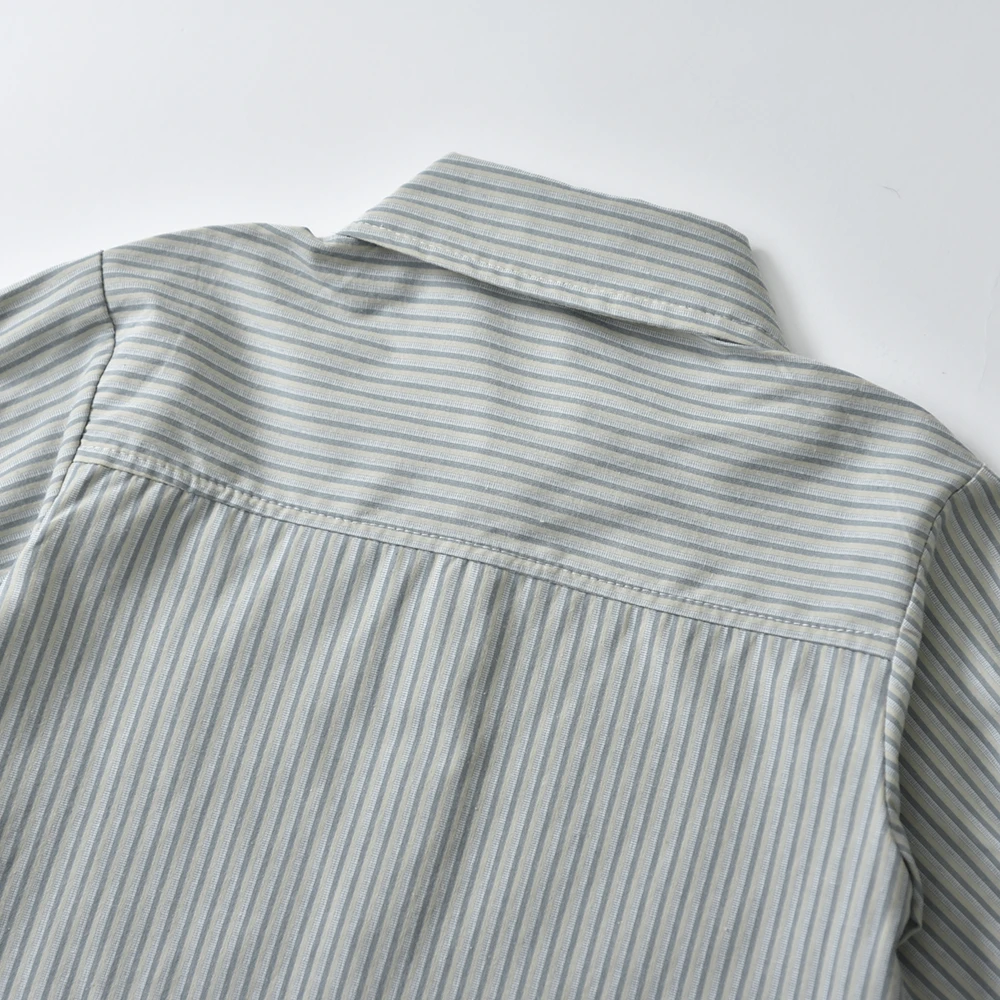 送料無料 ベビー キッズ トップス シャツ ストライプ ベビー服 キッズ服 上着 子供服 長袖 春秋冬 服 男の子 赤ちゃん 春 秋 冬 コットン オシャレ おしゃれ かわいい 可愛い 73 80 90 100 Pearls パールズ