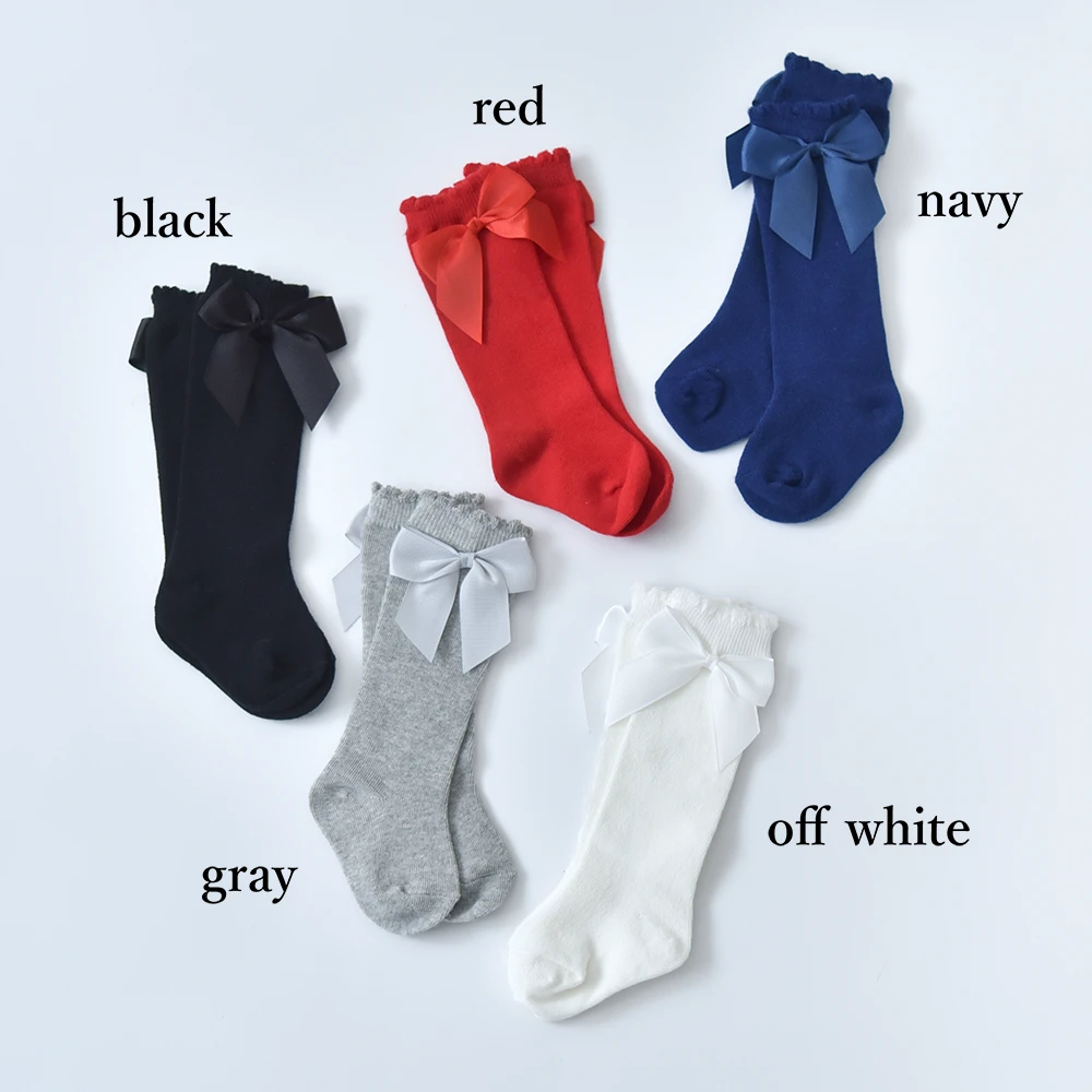ベビー キッズ ソックス 靴下 ハイソックス リボン 無地 シンプル 女の子 赤ちゃん 子ども ベビーソックス おしゃれ オシャレ 可愛い ギフト フォーマル 結婚式 誕生会 記念撮影 お宮参り 出産祝い 保育園 幼稚園 6ヶ月～2歳 Pearls パールズ