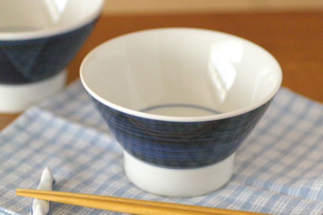 藍色の茶碗(大)