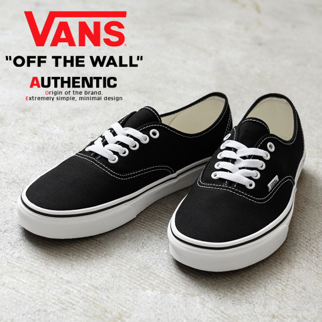 VANS ヴァンズ VN000EE3BLK AUTHENTIC スニーカー USA企画