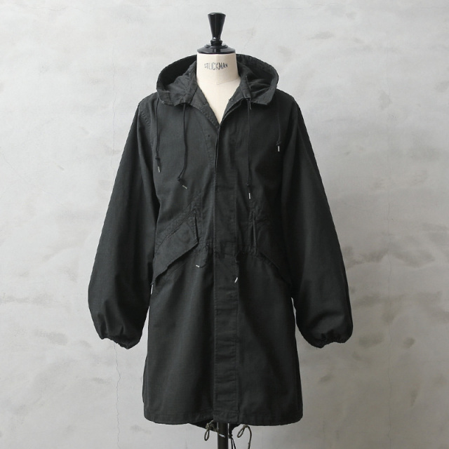 実物 USED 米軍 ナイトデザートカモ シェルパーカー BLACK染め