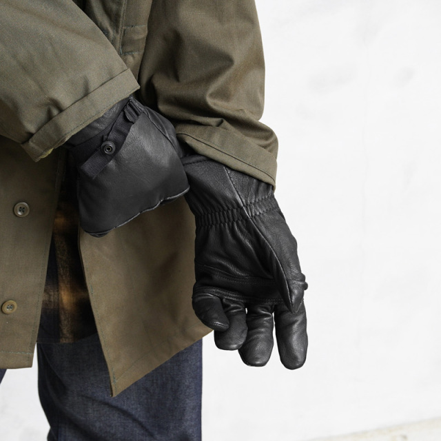 実物 新品 デッドストック 米軍 INTERMEDIATE COLD ブラックレザー