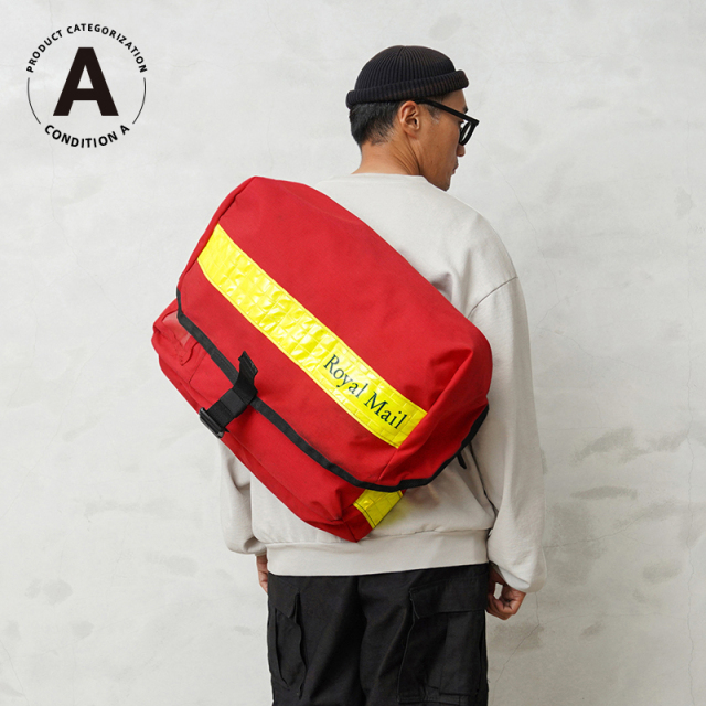 実物 USED イギリス ROYAL MAIL メッセンジャーバッグ イエロー